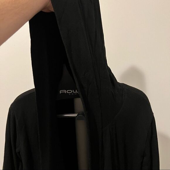 DKNY Black Hooded Cardigan W Pockets Size Small - Picture 5 of 10